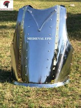 Medieval Epic Functional Medieval Churburg Type Armor Breastplate Silver - £152.04 GBP