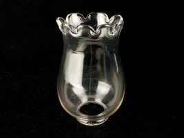 Heavy Glass Chimney Globe,  Clear Tulip Shape w/Ruffled Rim, 2 1/2&quot; Fitter - $19.55