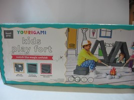 BRAND NEW Yourigami Kids Convertible Play Fort Couch in FOSSIL GRAY - $197.01