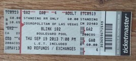 BLINK 182 Concert Ticket Stub Las Vegas 2013 - £13.93 GBP