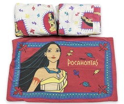 Vintage Disney Pocahontas Twin Size Turkish Cotton Flannel Sheet Set - £21.68 GBP