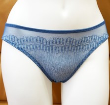 PANTIES FULL COVERAGE SHEER STRETCH SOLID BLUE MADE IN EUROPE SEXY BRIEF... - £19.96 GBP