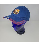 FC BARCELONA FOOTBALL SOCCER HAT CAP FCB OFFICIAL Adjustable Blue Strapback - £6.21 GBP
