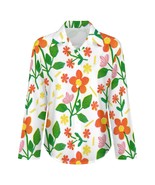 Mondxflaur Flower Floral Women Long Sleeve Shirt Summer Elegant Fashionable - $436.56 MXN
