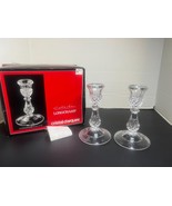 2 Longchamp Cristal d&#39;arques 6.5&quot; 24% Crystal Candlesticks France IOB - $23.02 CAD