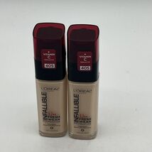 2 PK- L'OREAL Infallible 32H Fresh Wear Foundation SPF25, Porcelain #405 - $12.85