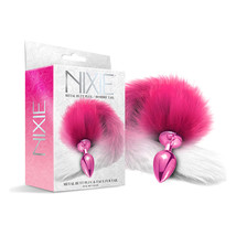 Nixie Metal Butt Plug With Ombre Tail Pink Metallic - $43.14