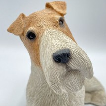 Sandicast Dog Figurine Sculpture Sandra Brue 1989 Fox Terrier Wire Hair - £39.56 GBP