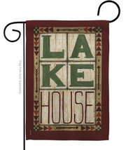 Lake House Garden Flag Lodge 13 X18.5 Double-Sided Banner - £15.92 GBP