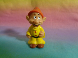 Vintage 1982 Bully Disney Snow White Dopey Dwarf PVC Figure Cake Topper - HTF - £6.19 GBP