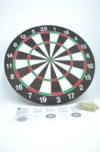 Dart Board Game Set with Six  Brass Tipped Darts - £10.38 GBP