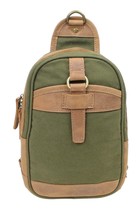 Vagarant Traveler Cotton Canvas Chest Pack Travel Bag CK88.Green - $38.00