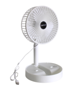 Telescopic Folding USB Desk Fan – Adjustable Height 11.5&quot; to 14&quot;, Quiet,... - $17.58 CAD