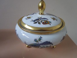Rosenthal Bavaria Germany Footed Covered Candy Bowl Birds Gold Original ... - $104.85