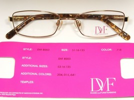 New Diane Von Furstenberg Dvf 8003 718 Gold Eyeglasses Glasses Frame 51-16-135mm - $21.29