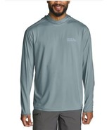 Eddie Bauer Mens Hoodie Blue Moisture Wicking UPF 50+ Stretch Tagless Logo - $51.18 CAD+