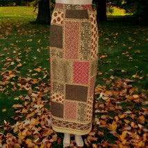 Emma James Patchwork Print Skirt Maxi Sz 6 Sheer Lined  Cottagecore Hippie Flowy - £27.68 GBP