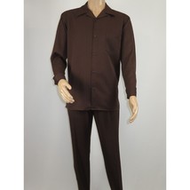 Men's MONTIQUE Two Piece Set Walking Leisure Suit Long Sleeves 1641 Brown image 2