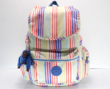 Kipling Ezra Travel Bag Backpack BP4391 Polyester Beachside Stripes Mult... - $94.95