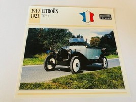 Classic Car Print Automobile picture 6X6 ephemera litho 1919 Citroen A F... - $12.82