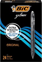 Bic Gelocity Original Black Gel Pens, Medium Point (0.7Mm), 24-Count Pack, - £31.70 GBP