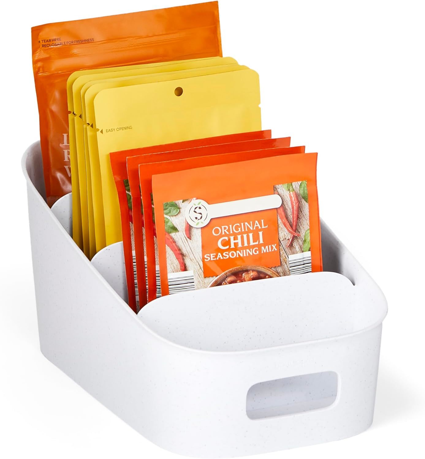 Youcopia Shelfbin Packet Organizer, 4-Tier Stairstep Raised Divided, And... - $44.94