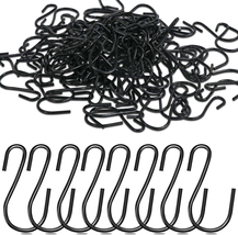 60 Pack 1 Inch Small S Hooks for Hanging, Ornament Hooks, Metal Black He... - $12.85