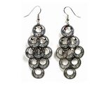 SHIMMERING CHANDELIER DROP EARRINGS Crescent Filigree Boho Gypsy Belly D... - $6.95