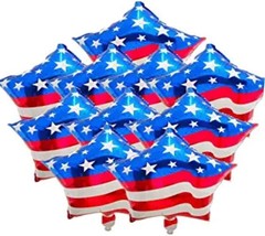 10 Pack 18&quot; Fourth of July Balloons, 4th of July Balloons, American Flag... - $16.82