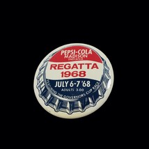 Vintage PEPSI-COLA 1968 Logo Pin Pinback Regatta Madison Indiana - £18.64 GBP