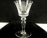 Footed Cordial, Etched Glass, Cornflower Pattern, Sherry, Schnapps, Wine... - $7.79