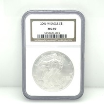2006-W Silver American Eagle Graded by NGC as MS69 - $68.20
