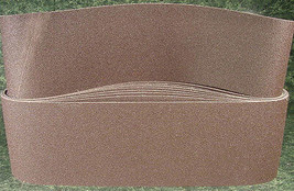10pc 6 &quot; X 48 &quot; 80 Grit Aluminum Oxide Sanding Belt Usa Made A L Butt Sand Paper - £47.94 GBP