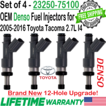 NEW OEM x4 Denso 12Hole Upgrade Fuel Injectors for 2005-16 Toyota Tacoma 2.7L I4 - £207.20 GBP