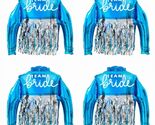 4pk  Packed Party Team Bride Wife Of The Party 2.2 Ft Blue Silver Mylar ... - $25.71