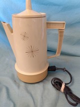 Vintage Regal Coffee Pot Poly Perk Gold Starburst Electric Percolator 4-8 Cup - £27.97 GBP