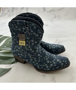 Roper Womens Denim Star Print Ankle Boots Size 10.5 New Blue Stonewash W... - €48,60 EUR