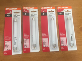 Set Of 4 Sylvania F4T5 SW 6" Fluorescent Utility Bulb 3000K - 4 Watts 130 Lumen - £19.94 GBP