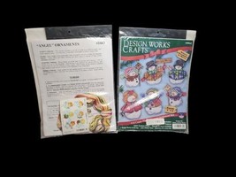 Design Works Crafts Welcome Winter 1164 &amp; Angel 1163 Ornament Cross Stit... - $38.79