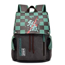   Women Backpack  For Girls Travel High Capacity Student BookBag Tanjirou Canvas - £137.95 GBP