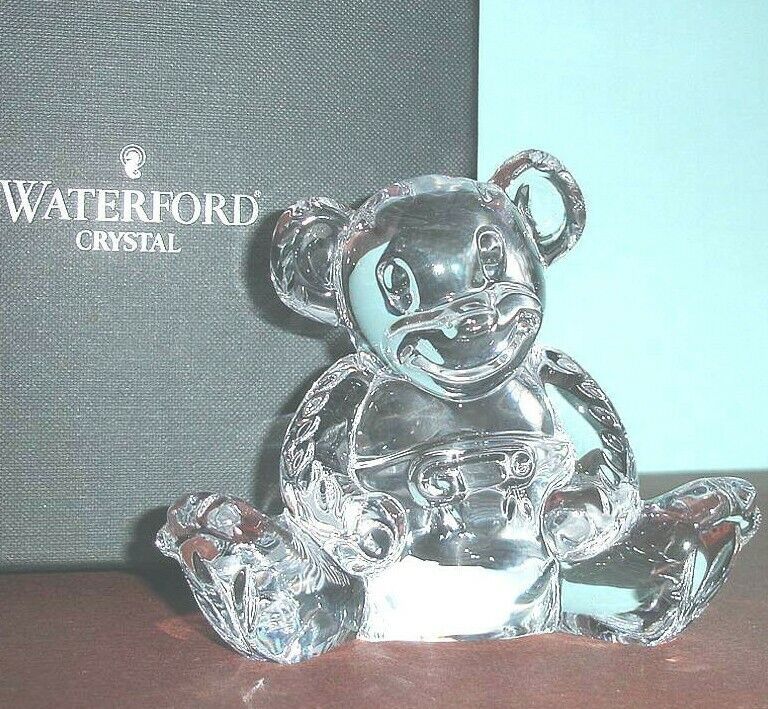 Waterford Crystal Baby Teddy Bear Figurine Tender Animals #153963 Germany New - $68.90