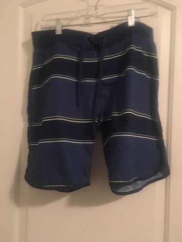  Old Navy Men&#39;s Swim Board Shorts 1 Piece TSize Medium Blue White - $31.04