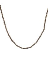 Vintage Gold &amp; Bronze Faceted Bead Necklace Metallic Shine Elegant Design - $19.81