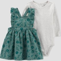 Carter&#39;s Just One You Baby Girls&#39; Harlow Floral Top &amp; Bottom Set - Green Newborn - £8.83 GBP