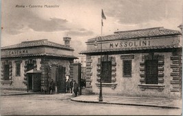 Vtg WWII Postcard Caserma Mussolini mussolini Barracks Palazzo della Mlilizia - £3.97 GBP