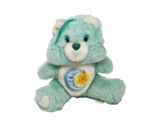 6&quot; VINTAGE 1983 KENNER GREEN WISH CARE BEARS STUFFED ANIMAL PLUSH TOY MOON - £22.41 GBP