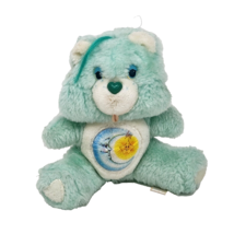 6&quot; Vintage 1983 Kenner Green Wish Care Bears Stuffed Animal Plush Toy Moon - £22.41 GBP