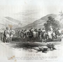 A Scene In Judea Pilgrims Engraving 1868 Victorian Religious Soldiers DW... - $79.99