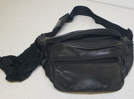 Uni-Sex Genuine Leather Travel Money Belt Waist Fanny Pack Waist Pouch Bum Bag - £10.94 GBP