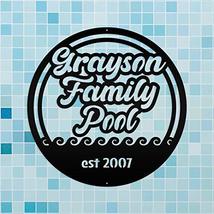 Boyce22Par Personalized Family Pool Metal Sign Indoor Outdoor Last Name ... - £54.22 GBP